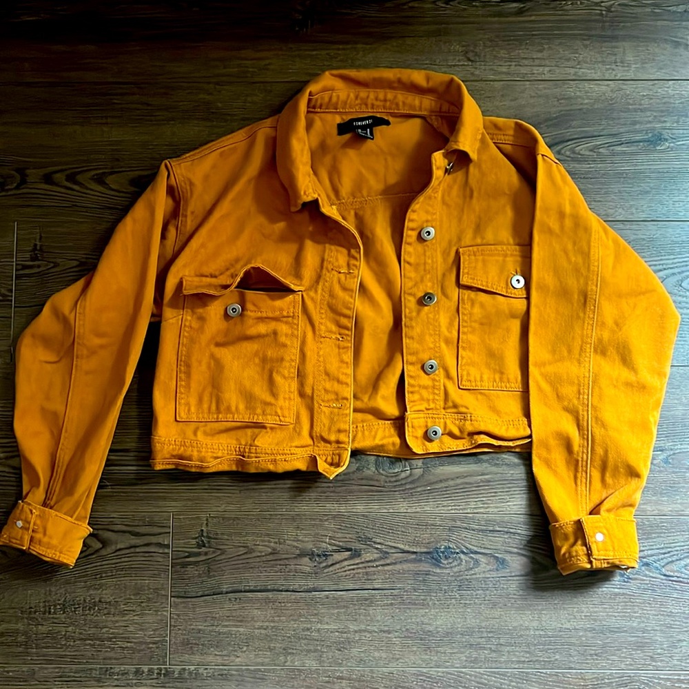 Forever 21 Mustard Yellow Jean Jacket